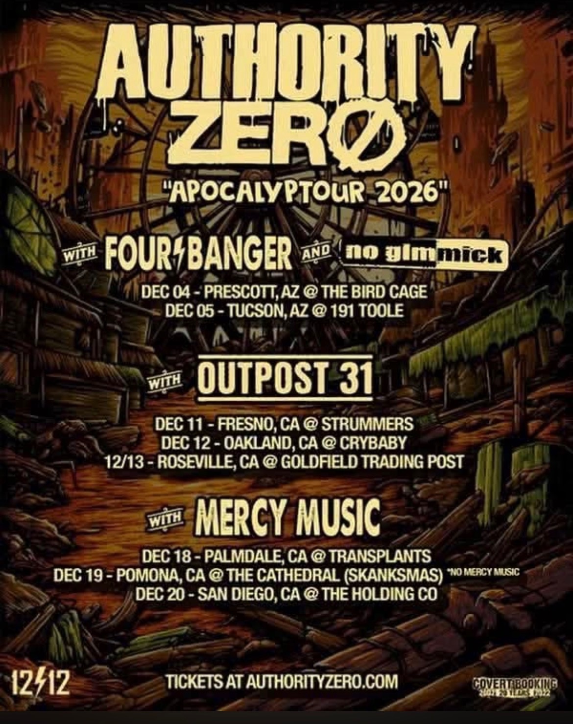 Authority Zero & No Gimmick | The Birdcage Prescott, 191 Toole Tucson